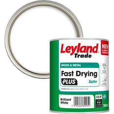 Leyland Trade Fast Dry Plus Brilliant Satin Metal & 750 ml Wood Paint Brilliant White 0.75L