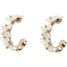 Shein Flower Decor Cuff Hoop Earrings