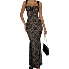 Shein Damen Einfarbiges elegantes sexy Spitzen Meerjungfrauen Kleid für Dates