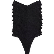 H&M Lace Thong Panties 10-pack - Black