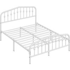 Yaheetech Color & Metal Bed White Kingsize 152x207cm