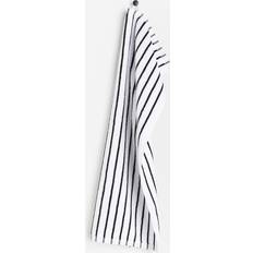 H&M Stripet 50x70 - Sort Gjestehåndkle Hvit, Svart (70x50cm)