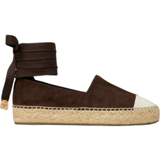 Tory Burch Cap-Toe Espadrille - Dark Cocoa/Ceramic Taupe