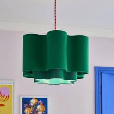 Dunelm Sophie Robinson Wavy Two Tier Shade - Turquoise/Jade Shade ∅ 41cm