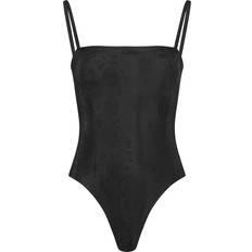 Úchè Snake Skin Print Bodysuit - Black
