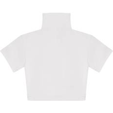 Polokrage T-shirts Úchè Snake Print Turtleneck Cropped Top - White