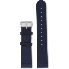 Triwa Sewn Classic 20mm Watch Strap - Navy/Silver