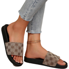 Shein New Arrival Women'S Cross-Border Fashionable Slip-On Slippers For Casual Wear, Outdoor Beach Sliders