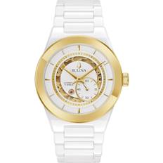 Skeleton watches Bulova Bulova Modern Millenia Two-Tone Automatic Ceramic with White Skeleton Model: 98A290 multi