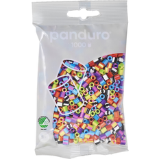 Panduro Rörpärlor Midi 1000 st Med Randmix I Basfärger Ø5 mm