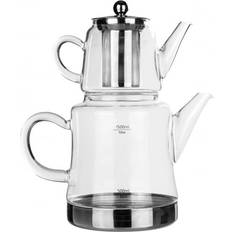 Karaca Dora Av Glas 450 ml Vattenkokare 180 ml Tekanna 2.25L
