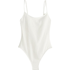 H&M Dame Hvit High leg-badedrakt med vatterte skåler