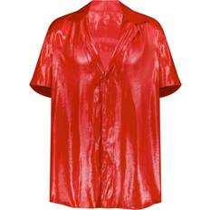 Úchè Satin Shirt - Red