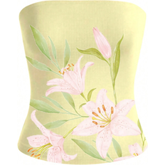 Shein Womens Summer Floral Print Cropped Tube Top