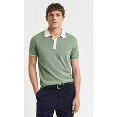 Gant Men Polo Shirts Gant Men Modal Blend Polo Shirt - Light Green