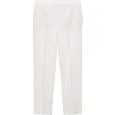 Mango Leinen Anzughose Mit Eingrifftaschen Modell BORELI - Offwhite
