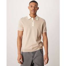 Men - Modal Tops Gant Modal Blend Short Sleeve Knitted Polo Shirt - Beige