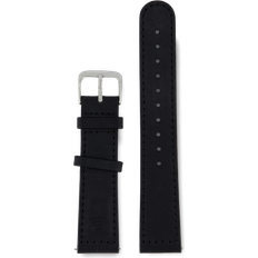 Triwa NFC Sewn Italian 18mm Watch Strap - Black/Silver