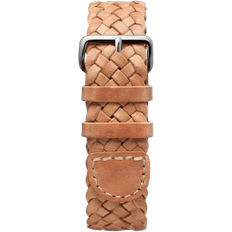 Triwa Herr Klockarmband Triwa Braided 20mm Watch Strap - Tan/Silver