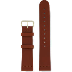 Triwa Brown Classic Italian Leather 20mm Watch Strap - Light Gold