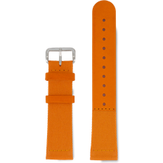 Triwa Canvas Classic 20mm Watch Strap - Orange/Silver