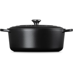 Cookware Le Creuset Signature Cast Iron Oval Oven 8 Qt Sea Salt with lid 2 gal