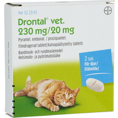 Bayer Drontal Vet 230mg/20mg 2 Tablets