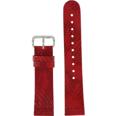 Triwa Reptile 20mm Watch Strap - Red/Silver