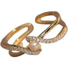 Shein Rhinestone Decor Cuff Ring
