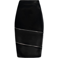 Úchè Spiral Zipper Pencil Skirt - Black