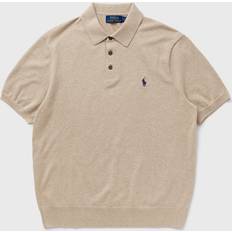 Polo Ralph Lauren Grå Polotrøjer Polo Ralph Lauren Cotton Knitted Polotrøje - Lysebrun