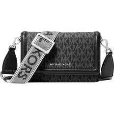 Michael kors phone crossbody Michael Kors Jet Set Mini Phone Webbing Crossbody - Black/Light Cream