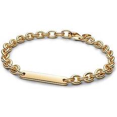 Gold Bracelets Pandora Engravable Bar Link Bracelet - Gold