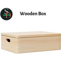 Natural Storage Boxes vidaXL Wooden Box 40 x 30 x 13 cm Storage Box
