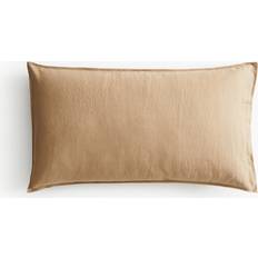 H&M Washed Linen Pillowcase 20 x 35 Pillow Case Brown (90x50cm)