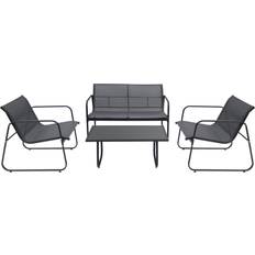 Outdoor Essentials Turin Textilene Sofa Set Outdoor Lounge Set, 1 Table incl. 2 Chairs & 1 Sofas