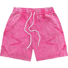 Shein Mens Star Shaped Strap Decoration Solid Color Shorts