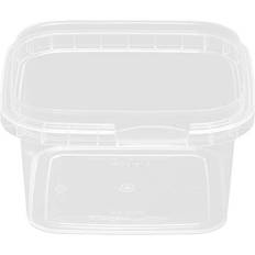 Condi Køkkenbeholdere Condi bøtte 280ml Kvadratisk Med Låg 10 Stk Køkkenbeholder 10stk 0.28L