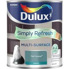 Dulux Simply Refresh Multi Surface Eggshell Paint Teal Voyage Wall Paint Teal Voyage 0.75L