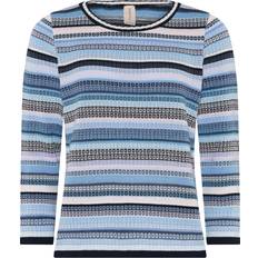 Skovhuus Skovhuus Pullover Jaquard 3/4 Ærmer Pool - Blå