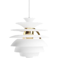 Louis Poulsen PH Snowball Taklampa Soft White/Brass Metallised Pendellampa ∅ 40cm