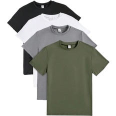 Shein Teen Boy Plain Colored Short Sleeve TShirt For Daily Wear Classic Round Neck Design Soft And Comfortable Tee