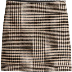 H&M Minikjol - Beige/Rutig
