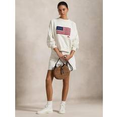 Polo Ralph Lauren Women Clothing Polo Ralph Lauren Logo Flag French Terry Jumper - Off White