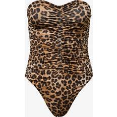 Vero Moda Dame Badetøj Vero Moda Badedragt I Leopardprint - Sort
