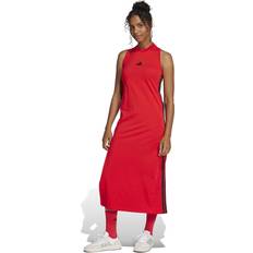 Recycled Fabric Dresses adidas Essentials 3-Stripes Long Racerback Dress - Pure Ruby/Black