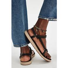 Teva Original Universal Slim Leather Sandals - Black/Tan