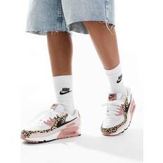 Air max 90 pink Nike Air Max 90 Dame - White/Black/Silt Red/Rust Pink