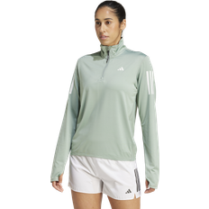Adidas Sølv Tøj adidas Own The Run Half-Zip Jacket - Silver Green