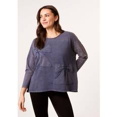 Dam - Denim/Jeanstyg Tröjor Blue Vanilla Bow Sweatshirt - Denim